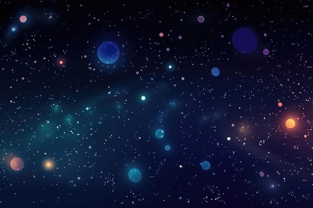 Sterne im Nachthimmel Web-Banner Raum Hintergrund abstrakt generative ai