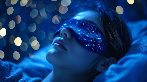 Sterne und Nachthimmel veranschaulichen die nächtliche Reparatur von Schlafmasken