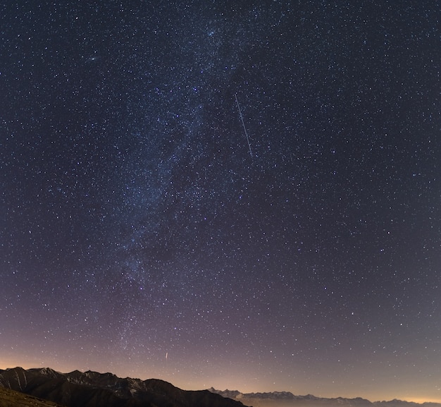 Foto sternenhimmel aus den alpen
