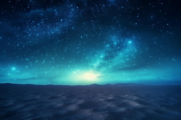 Sternenhimmel in einer tiefen Galaxie. Ansichten des Nachthimmels. Generative KI