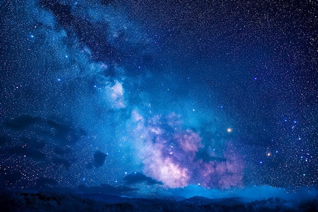 Sternenreicher Nachthimmel, der den Betrachter mit einem Gefühl von Wunder und Ehrfurcht erfüllt