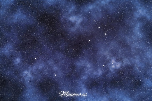 Sternkonstellation Monoceros Hellste Sterne Einhorn-Konstellation