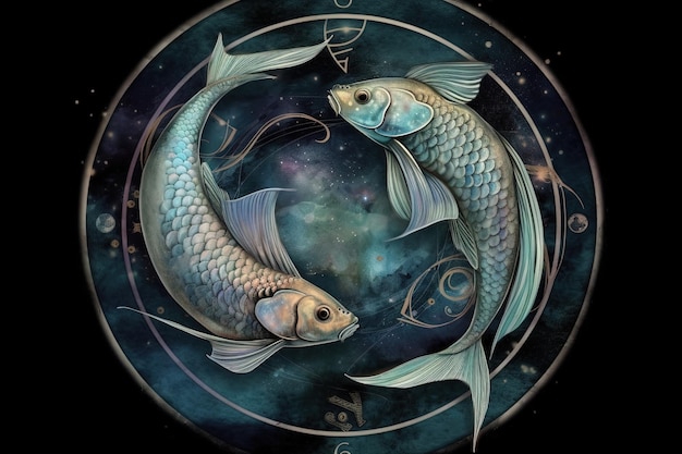 Foto sternzeichen fische horoskop und astrologie konzept generative ki