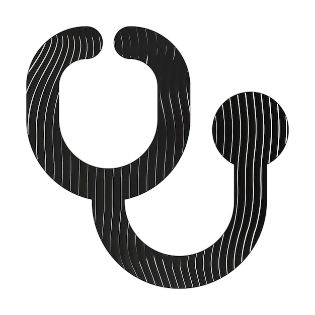 Stethoskop-Symbol schwarze weiße Linien Textur