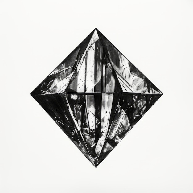 Foto steven joseph harvard diamond gráfico en blanco y negro surrealismo fluido