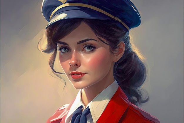 Stewardess süß