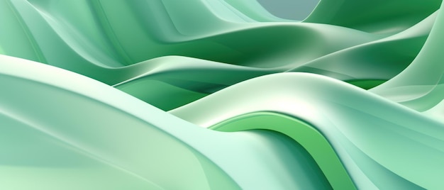 Ästhetisch ansprechende hellgrüne geometrische 3D-Formen, perfekt für einen modernen Designhintergrund AI Generative