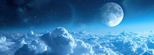 Ästhetische Wolken und Mondhintergrund