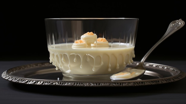 Ästhetischer Milchpudding