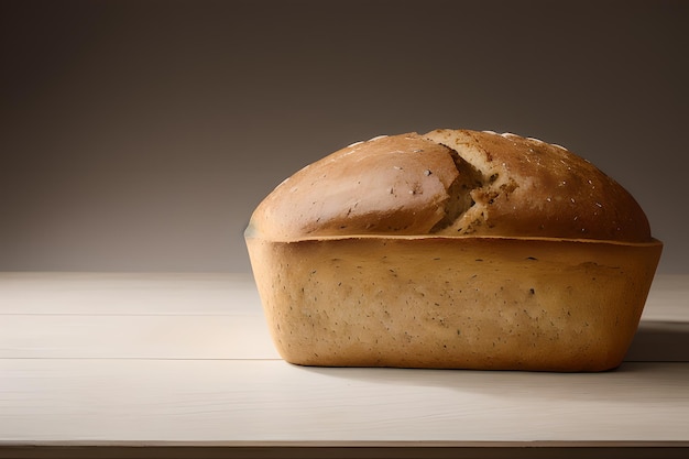 Ästhetisches Fotoshooting des Brotprodukts mit isoliertem Hintergrund, KI-generiertes Bild