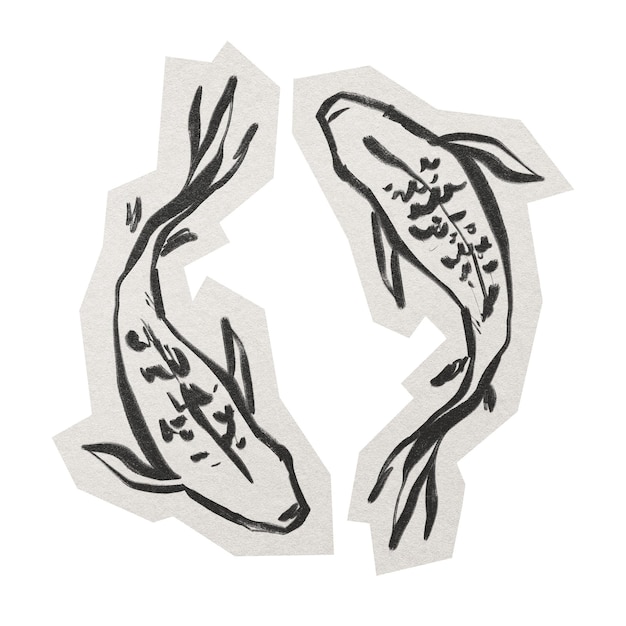 Sticker de carpa de Papua Nueva Guinea con borde blanco y fondo transparente
