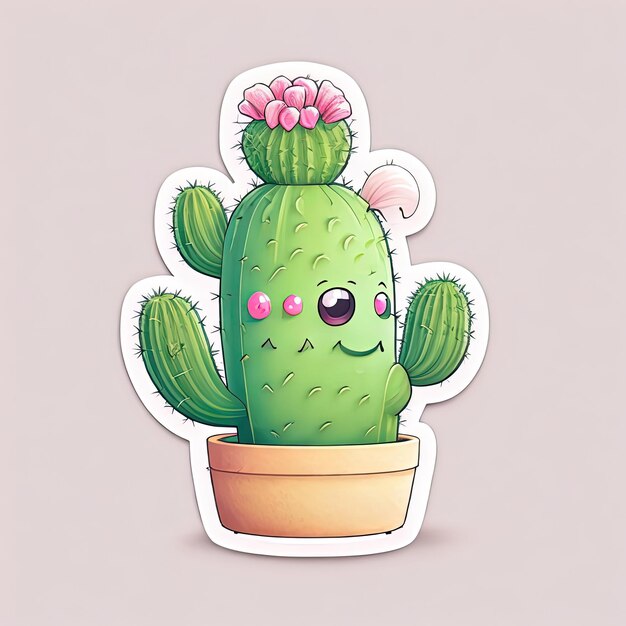 Foto sticker delights cactus cub iconos de frutas de café y magia del logotipo