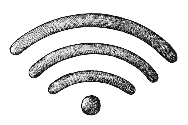 Sticker de dibujos animados con símbolo wifi