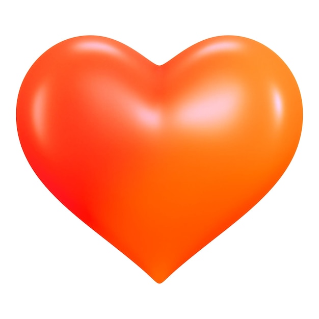 Sticker de icono png de salud del corazón rojo con fondo transparente en 3D