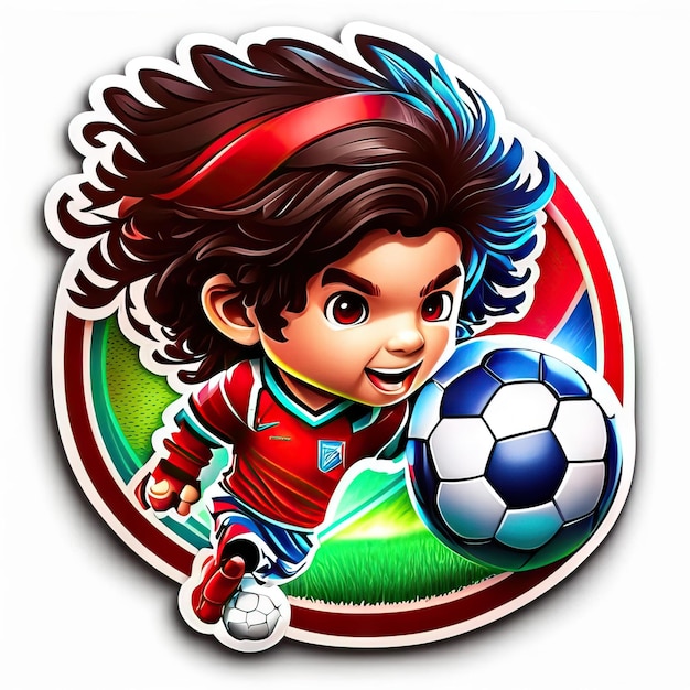 Foto sticker de jugador de fútbol