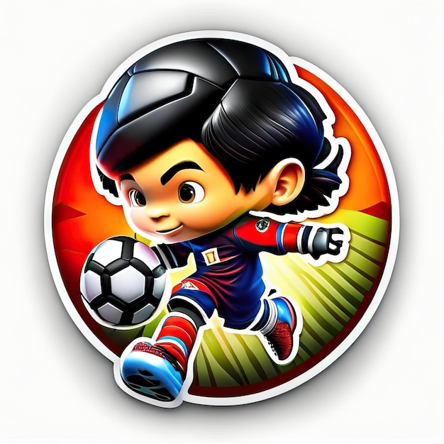 Foto sticker de jugador de fútbol