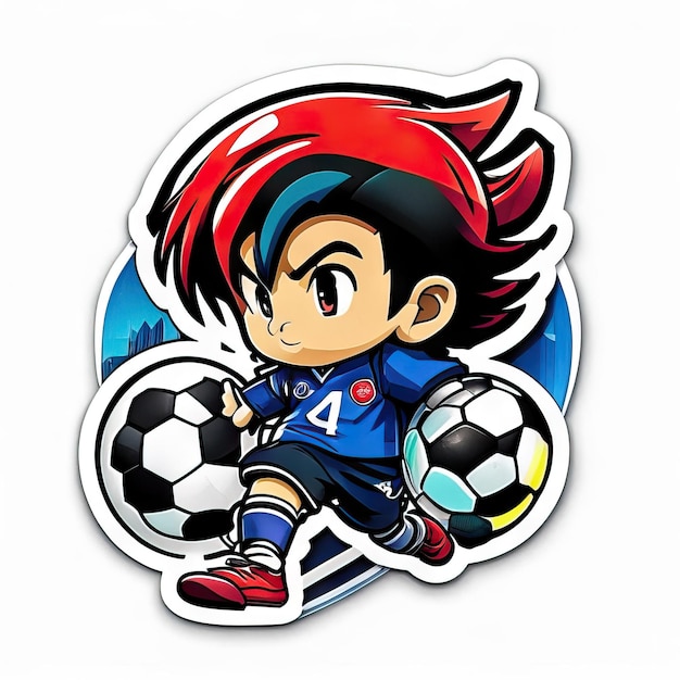 Foto sticker de jugador de fútbol