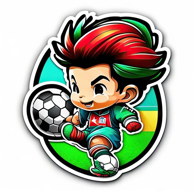 Foto sticker de jugador de fútbol