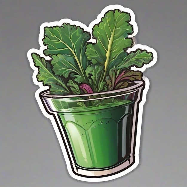 Sticker de jugo de col con IA