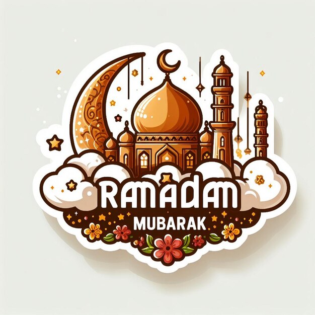 Foto stickers de fundo do mês sagrado de ramadan ul mubarak gerados pela ai