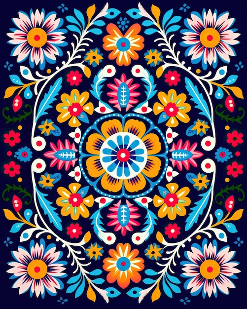 Stickmuster, inspiriert von mexikanischen Textilien mit kühnen geometrischen Motiven