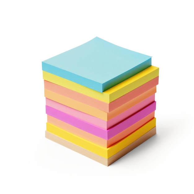 Sticky Notes Pack isolado em fundo transparente IA geradora