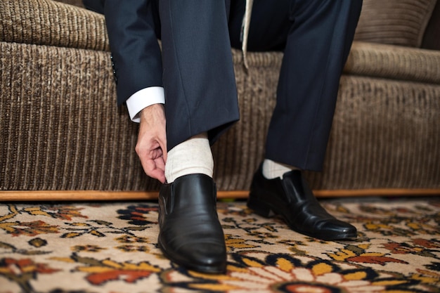 Foto stiefel anziehen