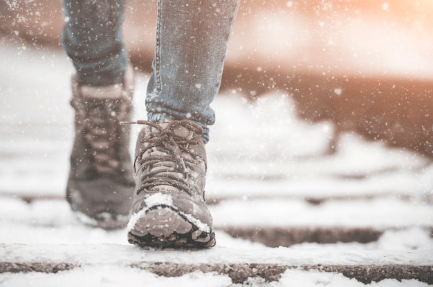 Stiefel auf Schienen