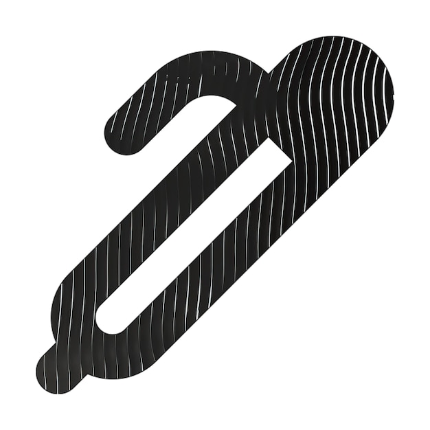 Stift-Clip-Symbol Schwarz-Weiß-Linien-Textur