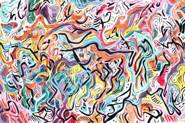 Stift oder Marker kritzeln Hintergrundtextur generative KI