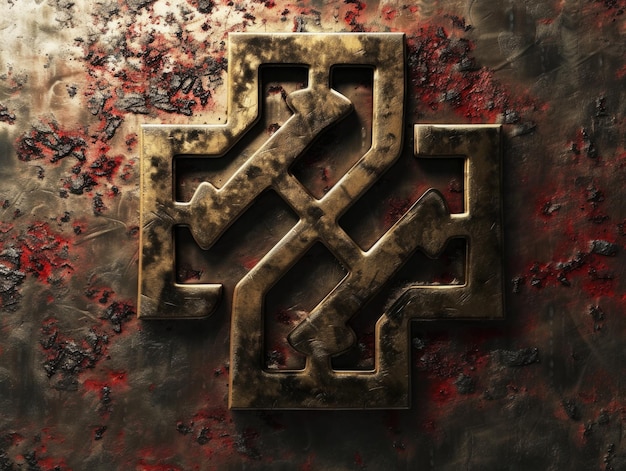 Stiliertes Emblem in Form eines Kreuzes