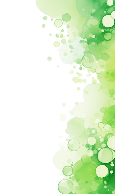 Foto stilisierter aquarellrahmen in grünen farben auf weißem hintergrund