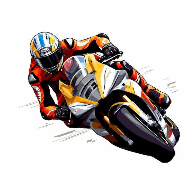 stilisiertes Bild eines MOTORCYCLES mit Vektorstil moto gp Illustrationsdesign KI generiert