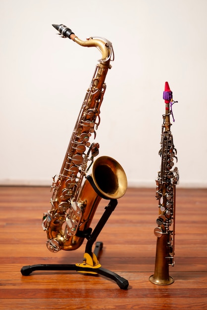 Foto still life of wind instrument for world music day