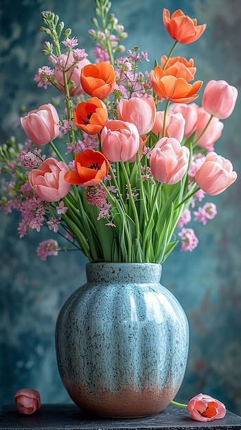 Stillleben mit einem Blumenstrauß in einer Vase