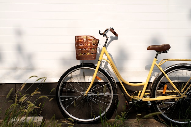 Stillleben mit Fahrradkorb