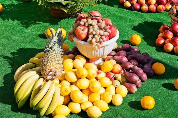 Stillleben mit Zitronen, Bananen und Ananas