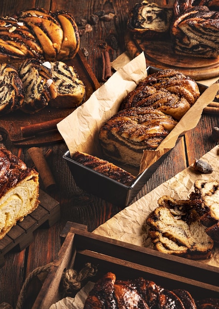 Stillleben verschiedener Arten von Babka