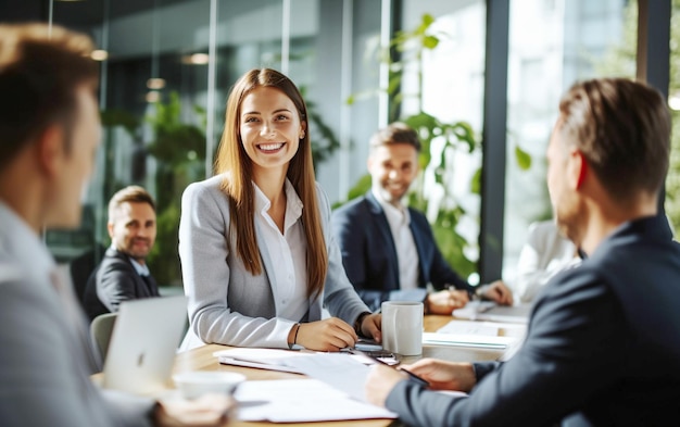 Stilvolle Geschäftsleute im modernen Büro