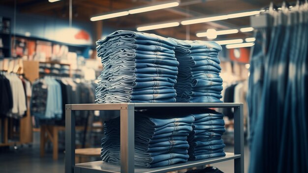 Stilvolle Jeans im trendigen Bekleidungsgeschäft