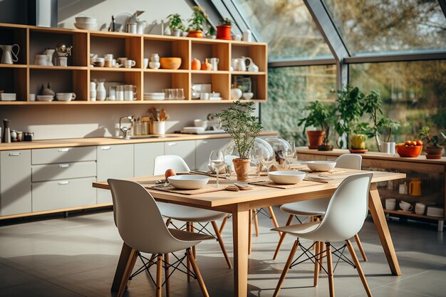 stilvolle Küche mit modernen Möbeln
