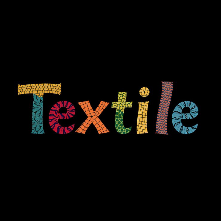 Foto stilvolle textilarte mit textilarten, stoffmustern und -designs