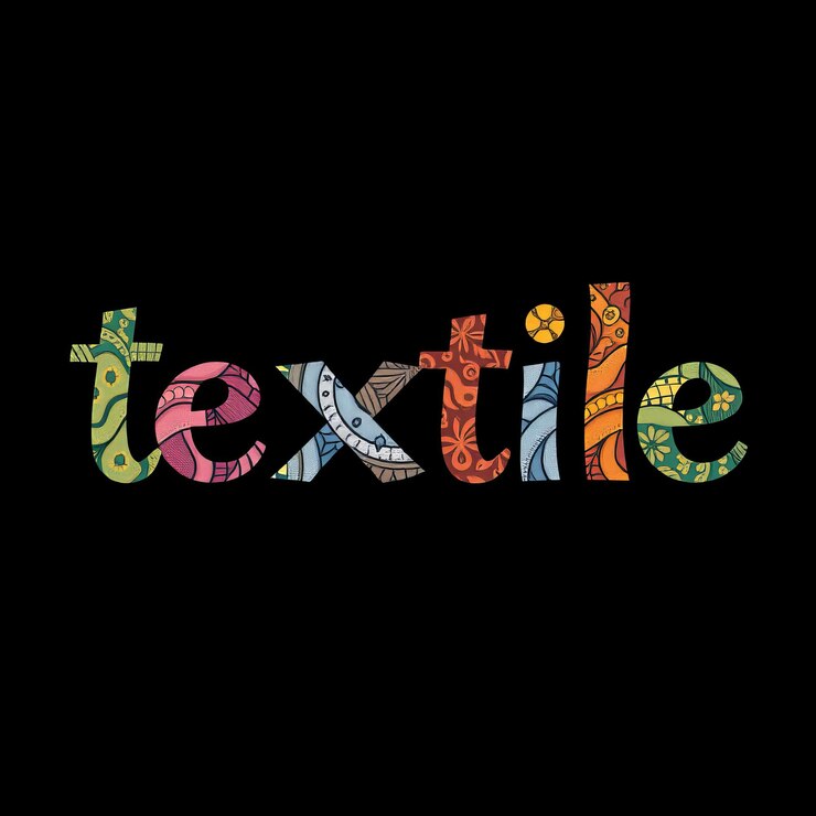 Foto stilvolle textilarte mit textilarten, stoffmustern und -designs