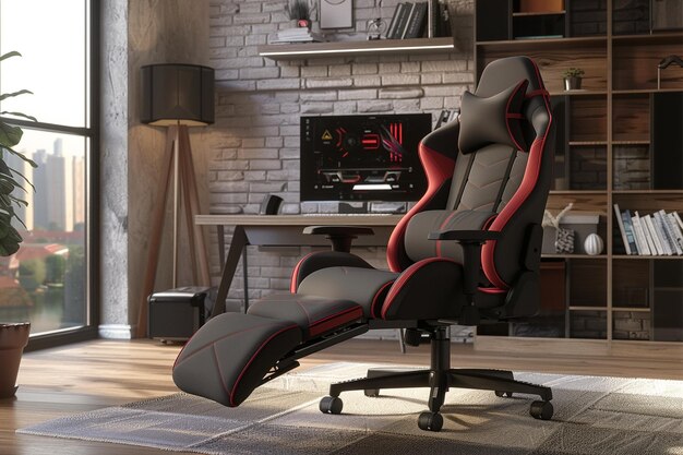 Stilvoller Gaming-Sitz mit ergonomischem Design und Adj