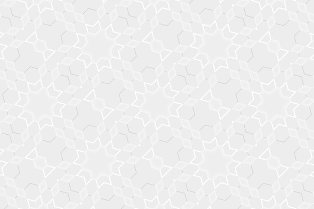 Stilvoller weißer Hintergrund mit geometrischen Elementen Hexagon Dreieck abstrakte Formen. Muster für Website-Design, Layout, fertiges Mockup