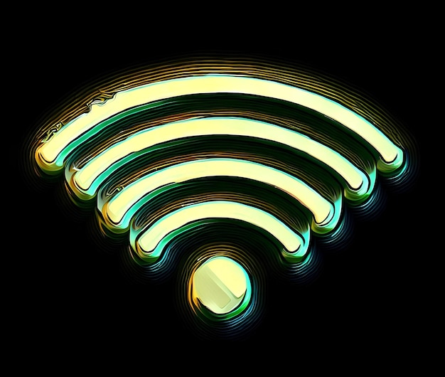 Stilvolles und farbenfrohes WiFi-Symbol für Kreationen und Designs