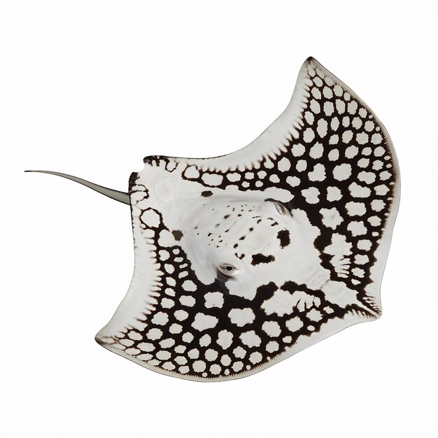 Stingray aislado en fondo blanco como animal de IA generativa blanca
