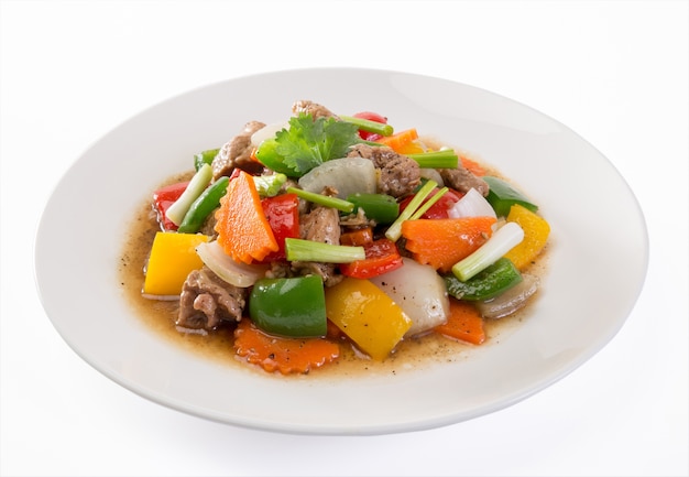 Stir Fried Pork and Vegetables Black Pepper