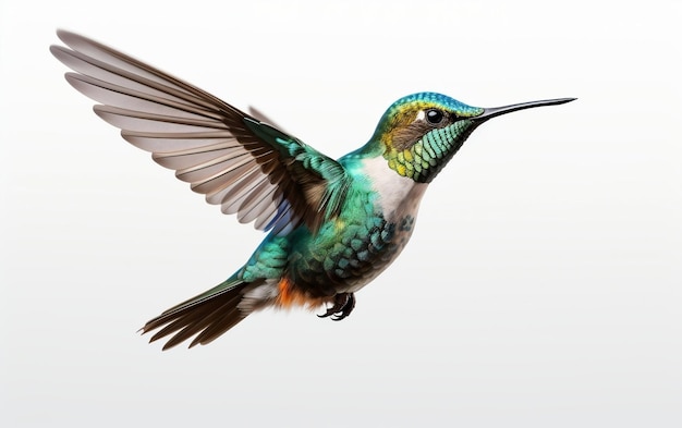 Stock de colibríes en el fondo aislado IA generativa