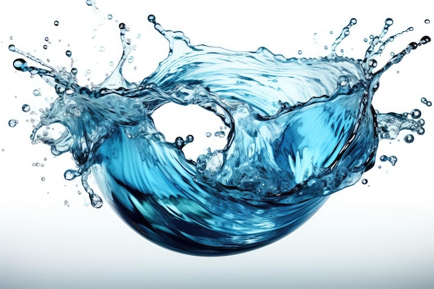 Stock-Foto von blauem Wasser, Flüssigkeitsspritzer im Bereich professioneller Werbefotografie